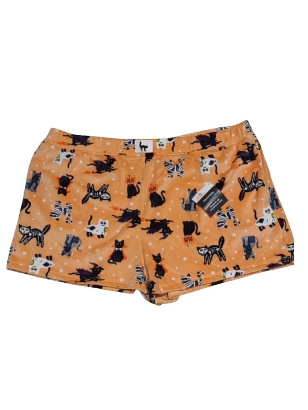 Spooky Cat Halloween Sleep Shorts Size 2XL
